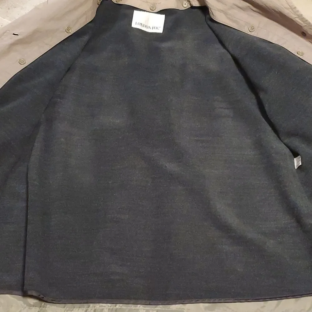 Vintage London Fog Taupe 3/4 Lined Trench Coat - Picture 9 of 12